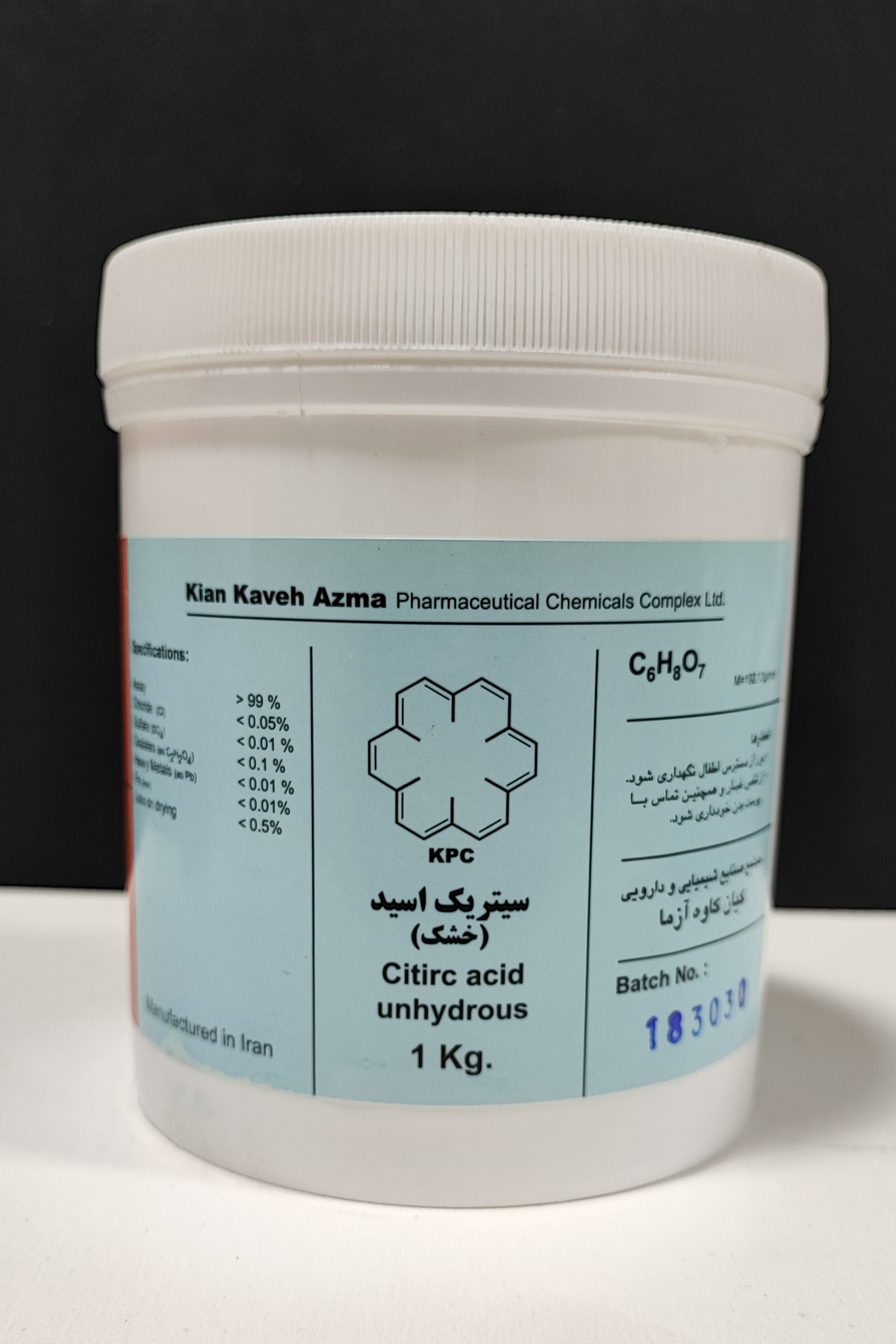 اسید سیتریک (خشک) 1 کیلوگرم کیان کاوه