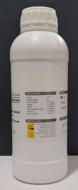 اسید هیدروکلریک (کلریدریک) 1 لیتری کیان کاوه