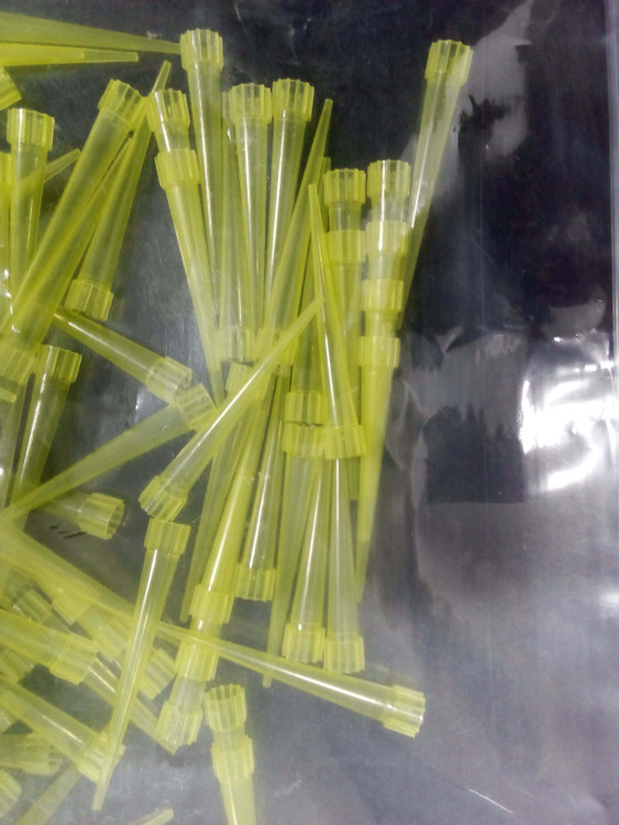 نوک سمپلر زرد RNase DNase Free بسته 1000 عددی