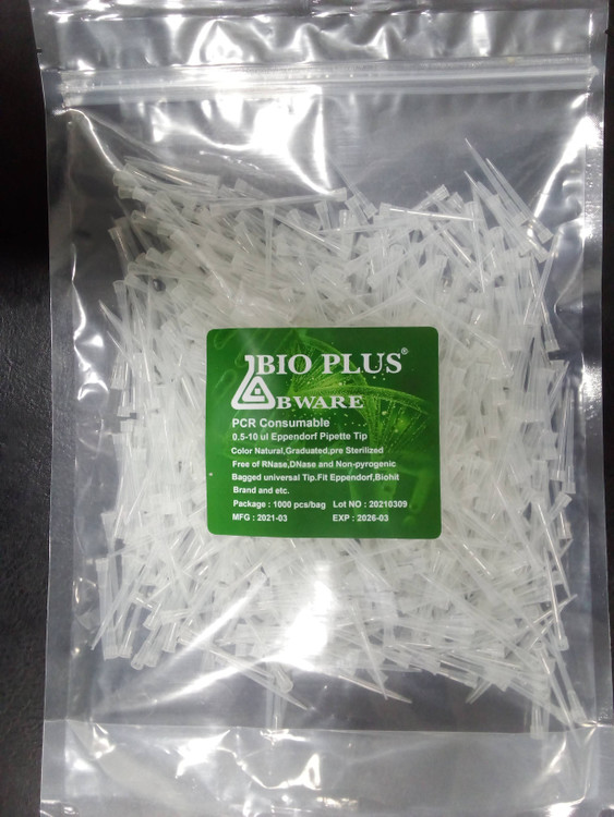 نوک سمپلر کریستالی RNase DNase Free پایه بلند بسته 1000 عددی