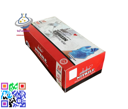 دستکش نیتریل سایز مدیوم (متوسط) بسته‌ی 100 عددی